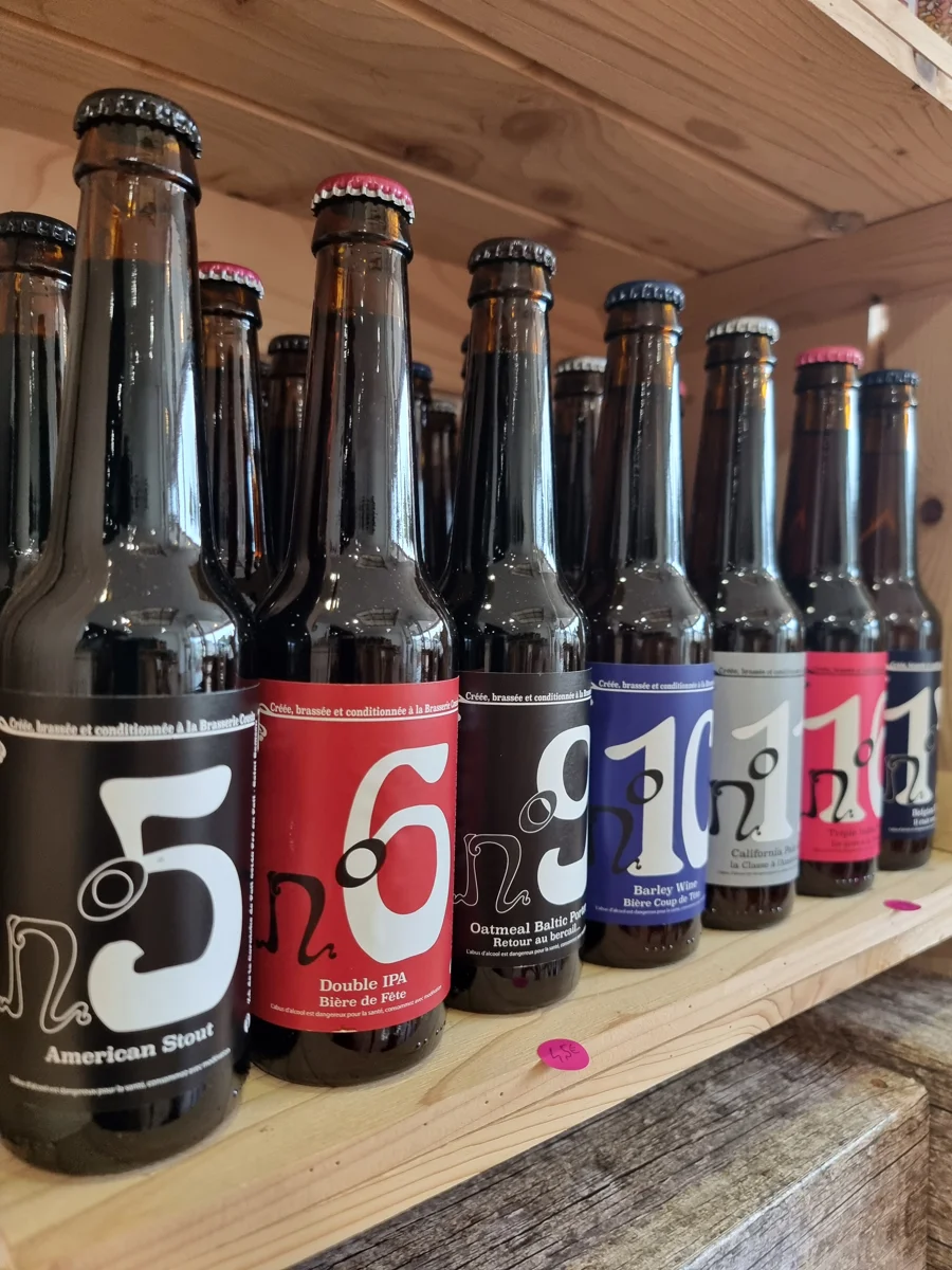 La sélection de bières dans la cave